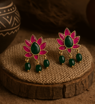 Gold Plated Kundan Earrings