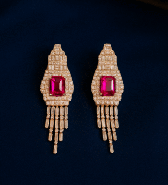 Rose Gold Plated CZ Danglers