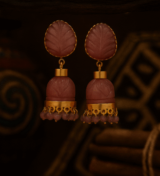 Premium Rose Quartz Jhumki
